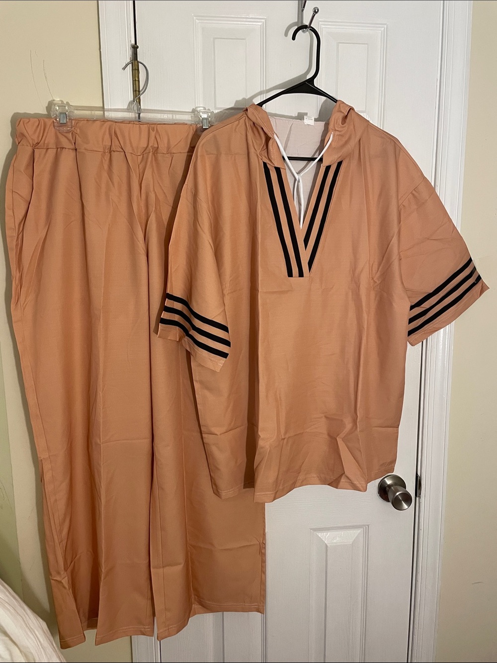 Camel/Black Leisure Skin Pantsuit XL - Picture 2 of 5
